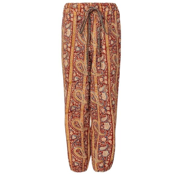 Alix of Bohemia Saturday Pasha Paisley Cotton Jogger Pants XS Boho Festival - Picture 1 of 11